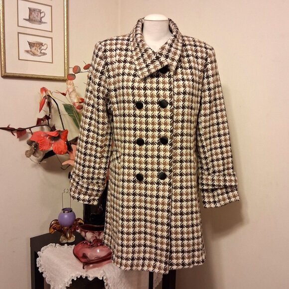 NEW Women’s Cream Brown Double-Breasted Lined Trench Coat Winter Outerwear 18 XL - Picture 3 of 10